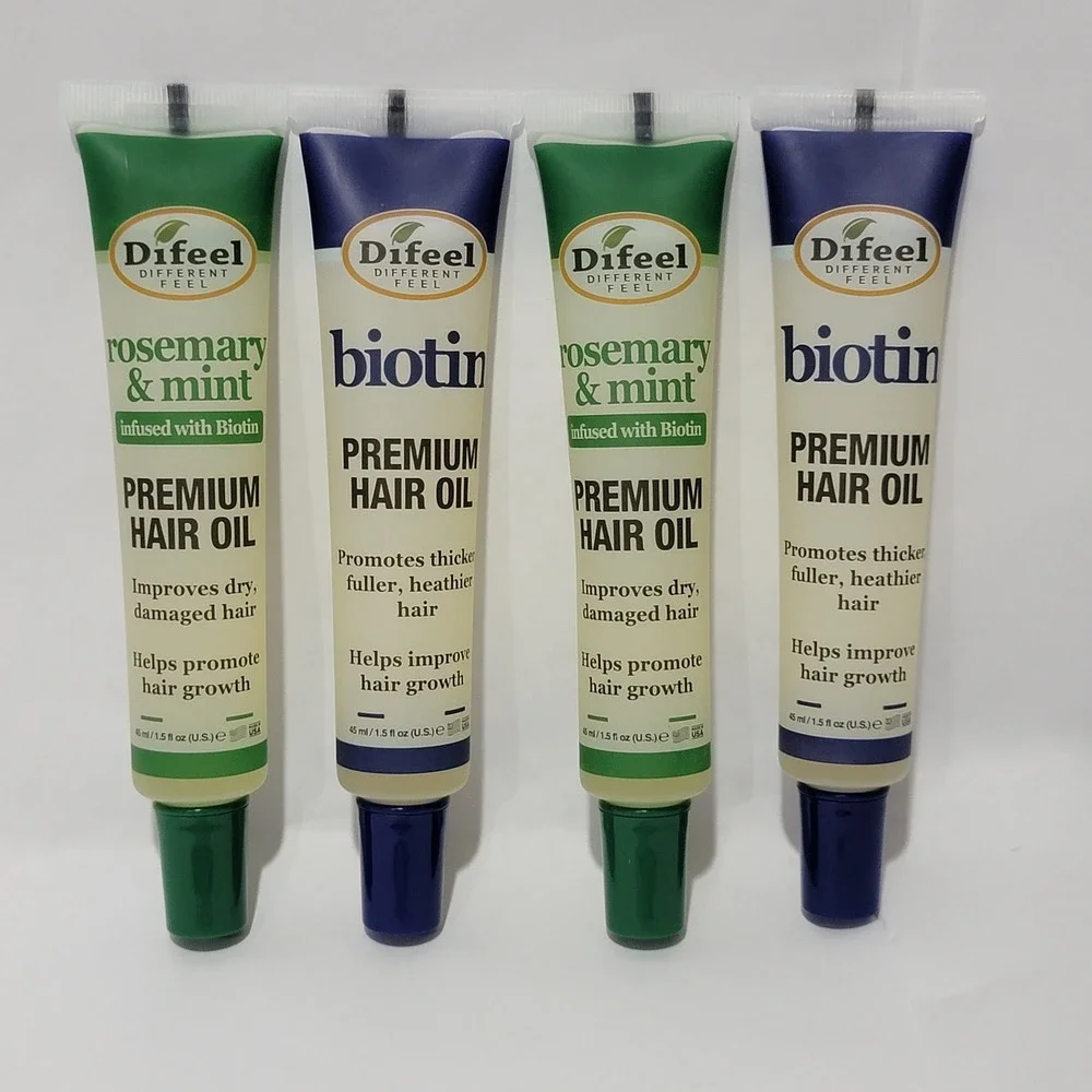 Difeel Premium Hair Oil 4pk Rosemary Mint Biotin 1.5oz Growth Treatment USA Made